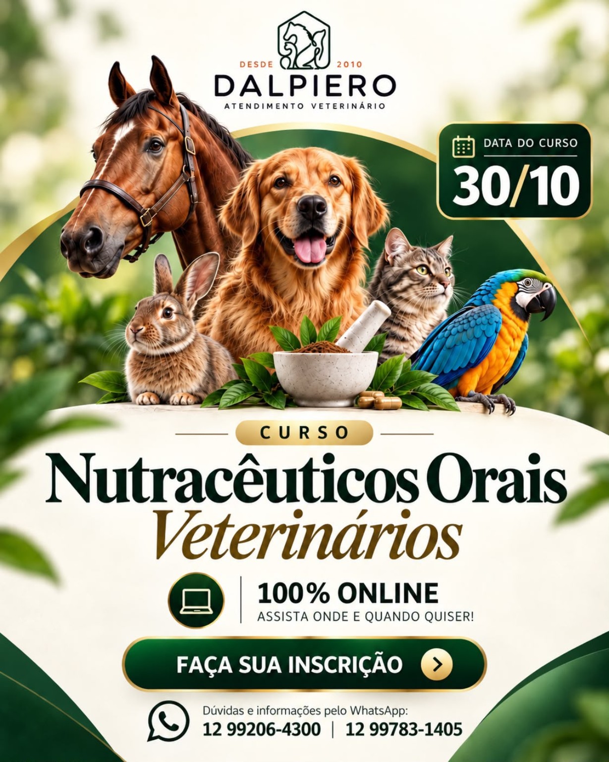Arte do curso na área animal — imagem de destaque do curso
